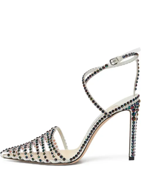 Jimmy Choo Pre-Owned zapatillas con detalles de strass y tacón de 10mm