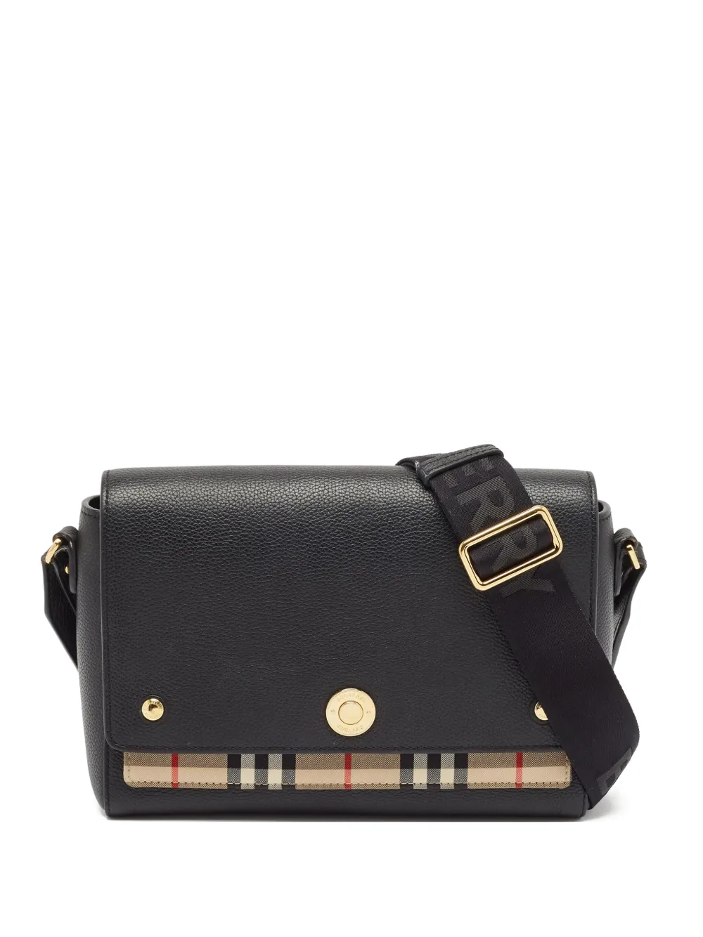 Burberry Pre-Owned grained leather shoulder bag | Black | Image 1