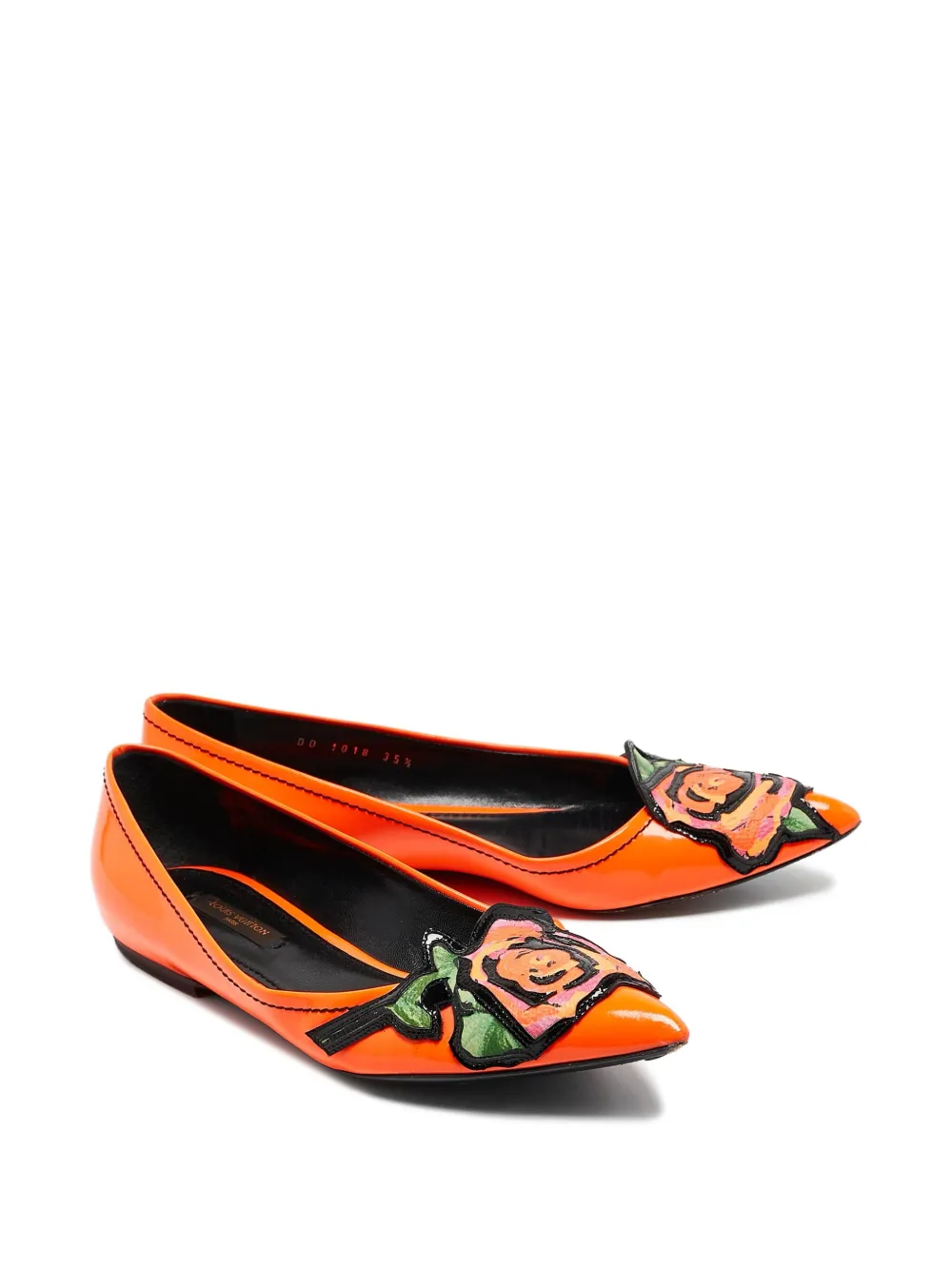 Louis Vuitton Pre-Owned Ballerina's met geborduurde bloemen - Oranje