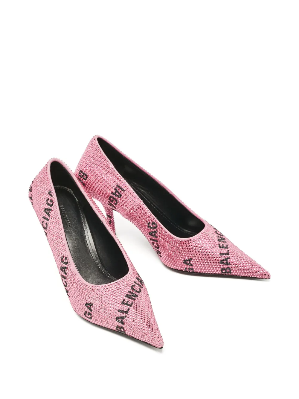 Balenciaga Pre-Owned 85 mm Knife pumps verfraaid met stras - Roze