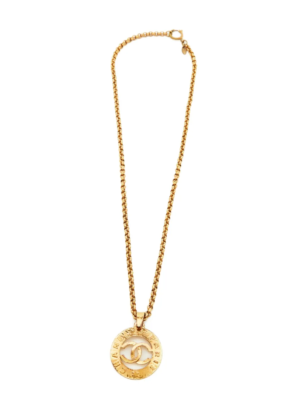 CHANEL Pre-Owned Collana con pendente CC - Oro