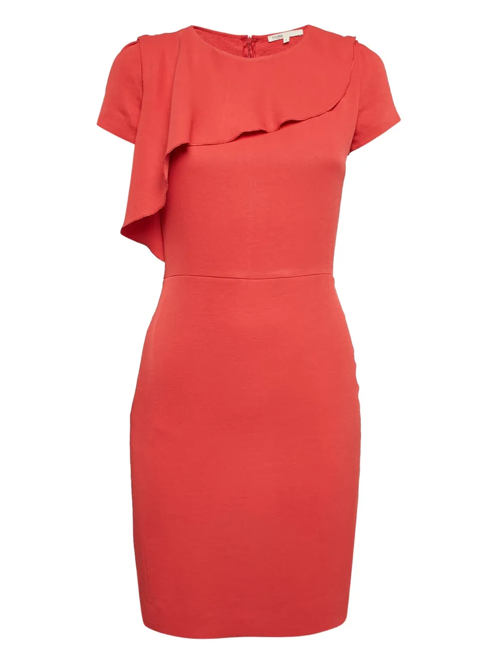 Maje robe volantée à manches courtes | rouge | Image 1