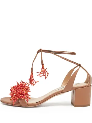 AQUAZZURA アクアズーラ ミラーフェイクレザー ヒールサンダル ピンヒール AQUAZZURA(アクアズーラ) サンダル・ミュール
