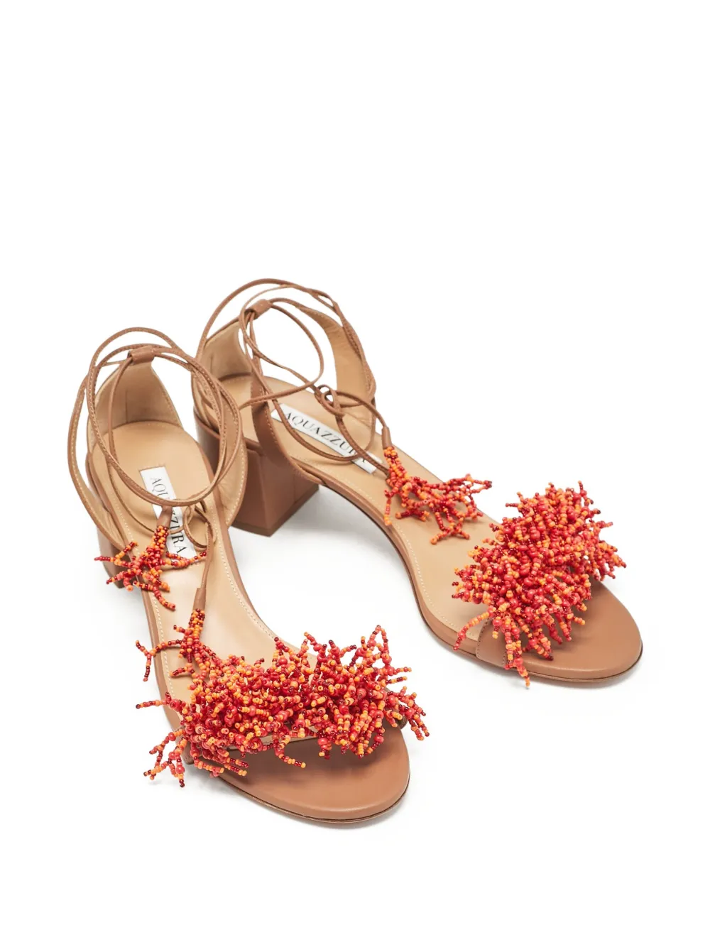 Aquazzura 60mm beaded block-heel sandals | Image 2