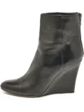 Jimmy Choo Pre-Owned 120mm wedge-heel ankle boots - Black