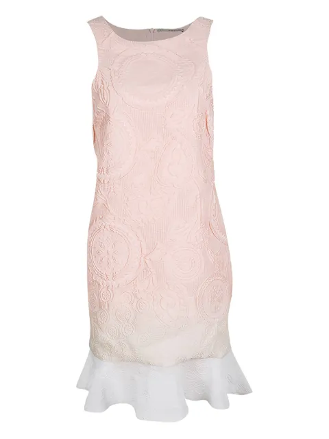 Ermanno Scervino Vintage Gerüschtes Jacquard-Kleid