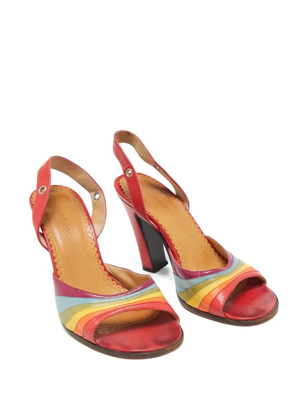 Marc Jacobs Vintage 100mm panelled leather sandals | Heeled Sandals | Image 2