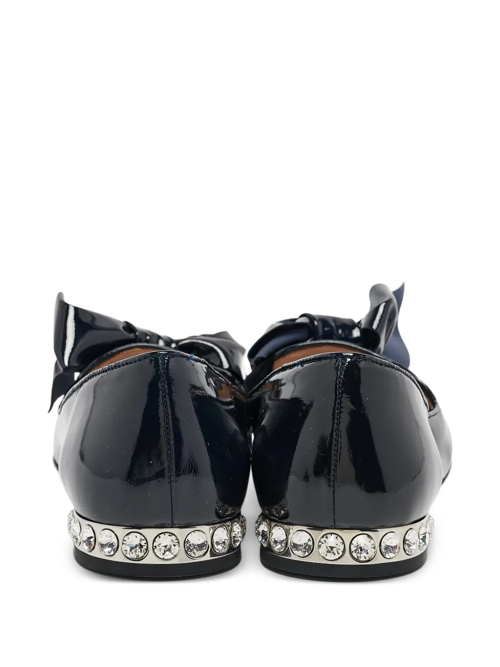 Miu Miu Pre-Owned Ballerina's met kristallen - Blauw