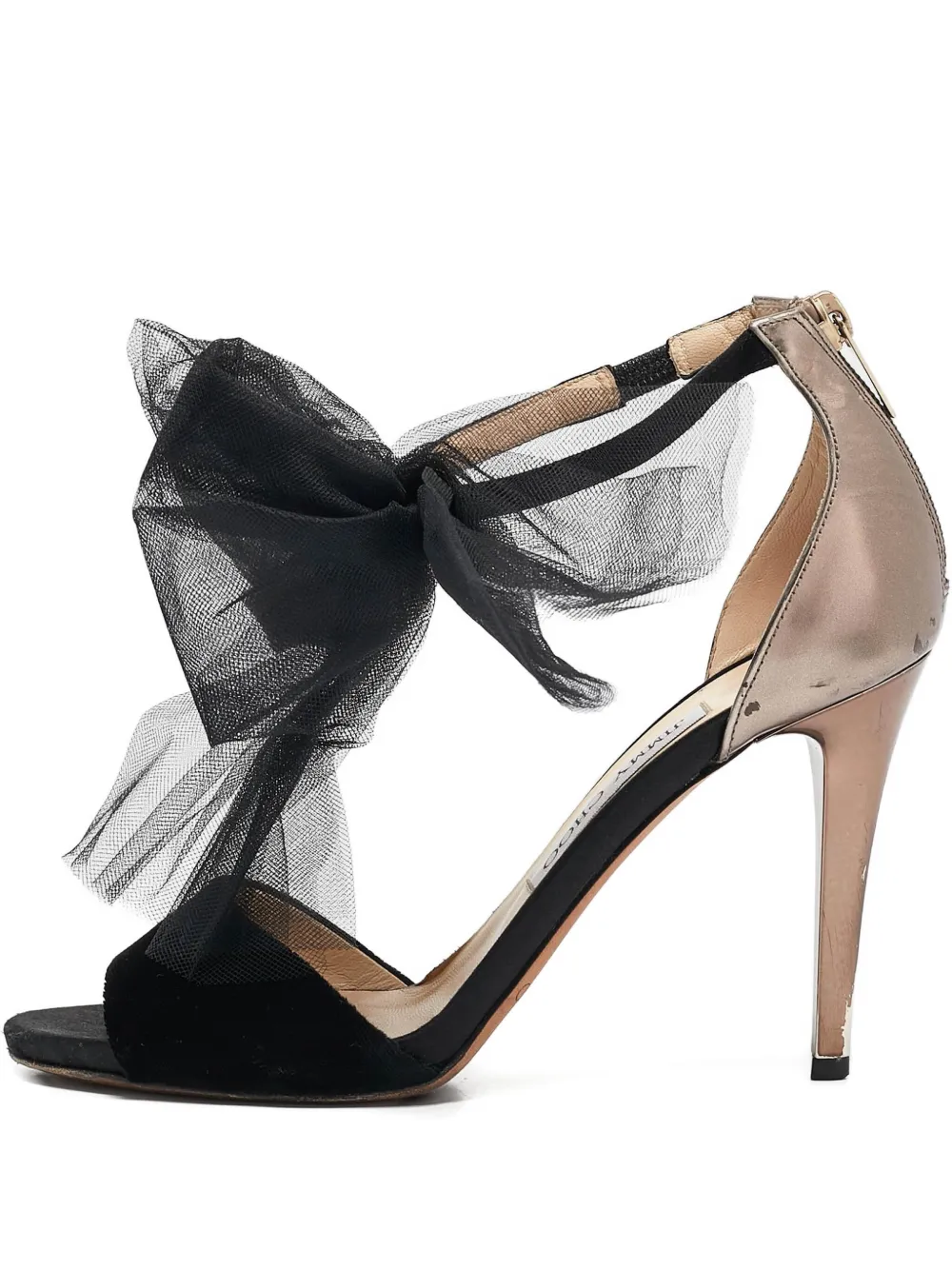 Jimmy Choo Pre-Owned sandalias con detalle de moño y tacón de 110mm | negro | Image 1