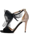 Jimmy Choo Pre-Owned 110mm bow-detailing heeled sandals - Black