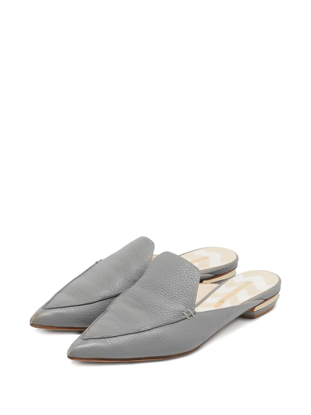 Pre-owned Nicholas Kirkwood Pointed Toe Low Heel Mules