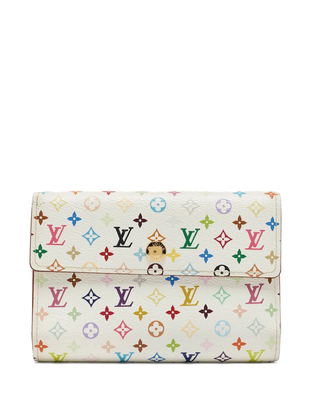 Louis Vuitton Pre-Owned 2008 Monogram Multicolor Wallet | White | Image 1