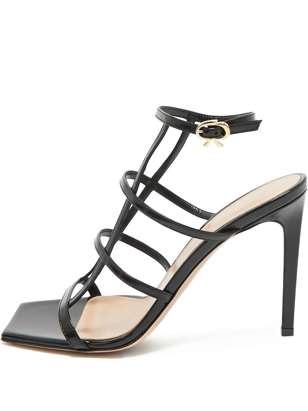 Gianvito Rossi patent-leather cage sandals | Black | Image 1