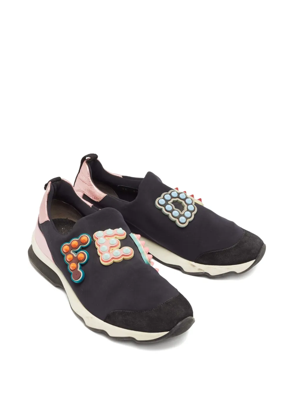 Pre-owned Fendi Studded Sneakers