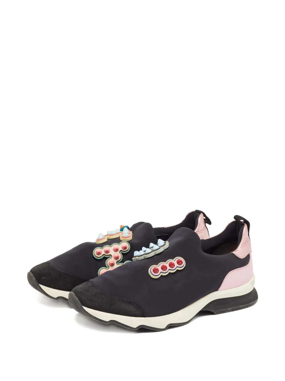 Pre-owned Fendi Studded Sneakers