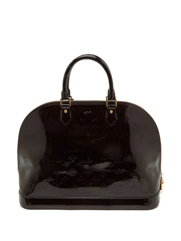 Louis Vuitton レザーハンドバッグ　エナメル Louis Vuitton Pre-Owned モノグラム エナメルレザーバッグ | レッド