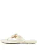 Ferragamo Pre-Owned bow-detail flat sandals - White