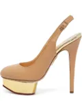 Charlotte Olympia platform slingback heels - Neutrals