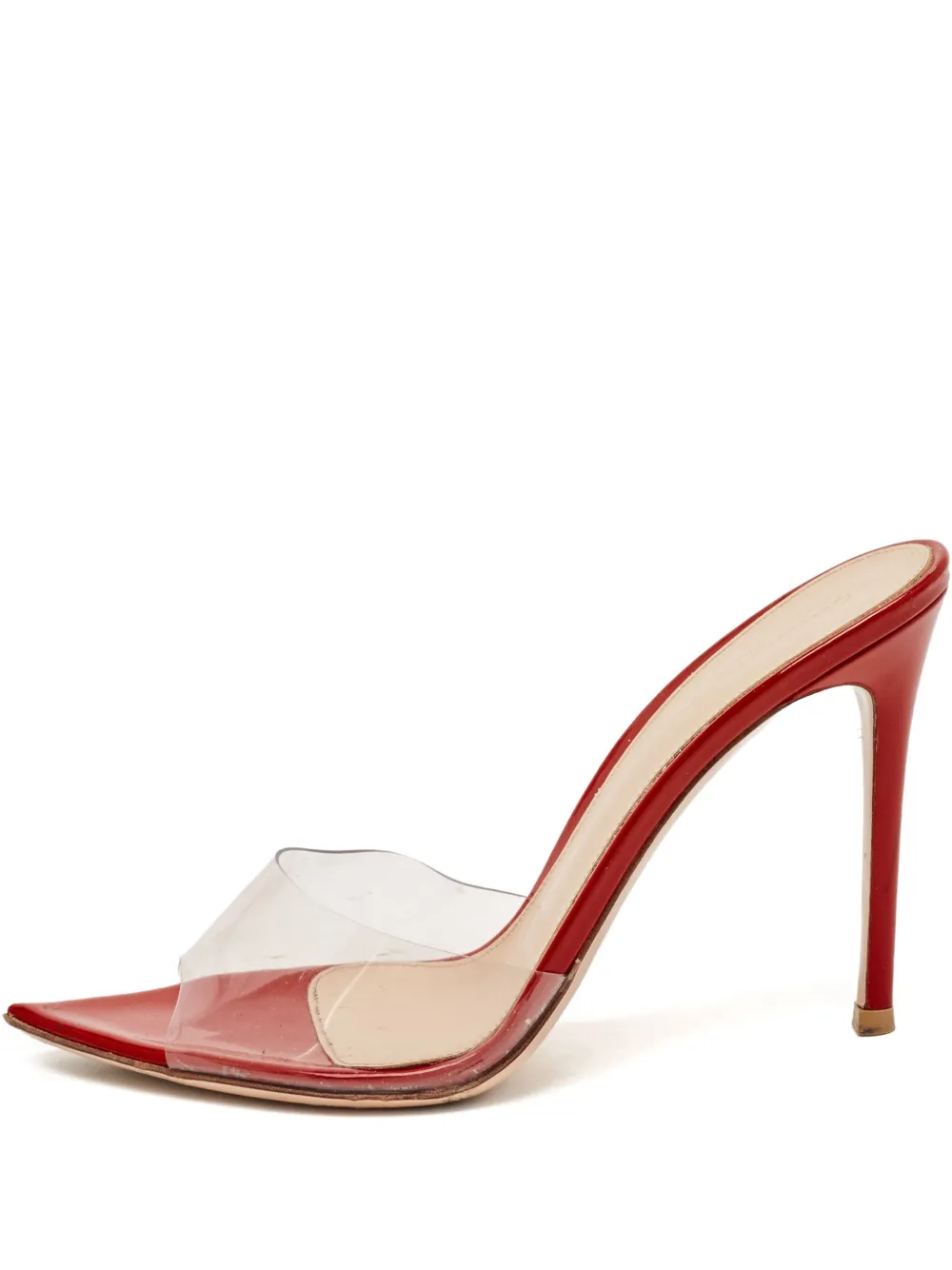 Pre-owned Gianvito Rossi Clear Panel Pointed-toe Heels
