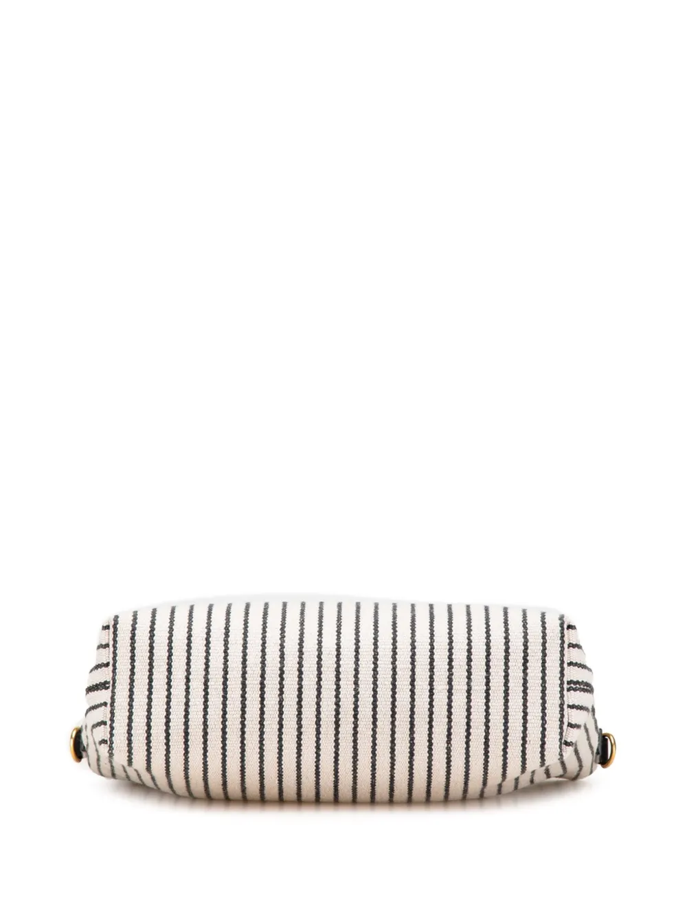Pre-owned Saint Laurent 2022 Toy Striped Canvas North South Shopping Tote Satchel