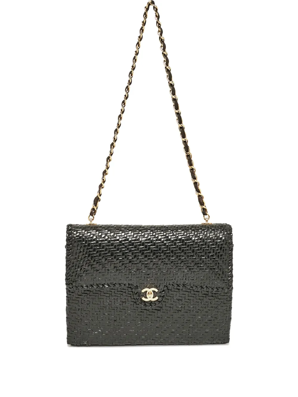 CHANEL Pre-Owned ジャンボ クラシック フラップ ショルダーバッグ - ブラック CHANEL Pre-Owned ジャンボ クラシック フラップ ショルダーバッグ - ブラック
