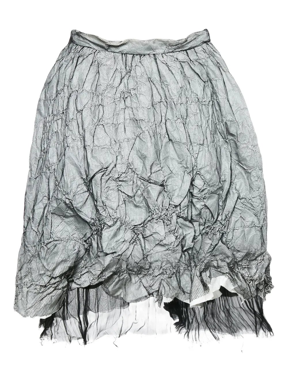 Pre-owned Fendi Crinkled Tulle Mini Skirt