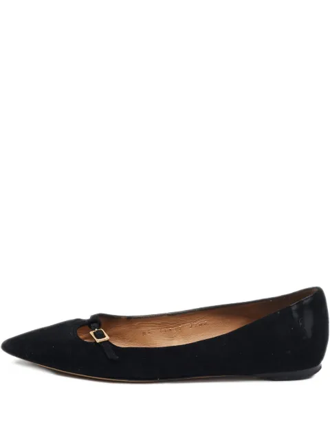 Ferragamo Pre-Owned flats de mezclilla con puntera en punta