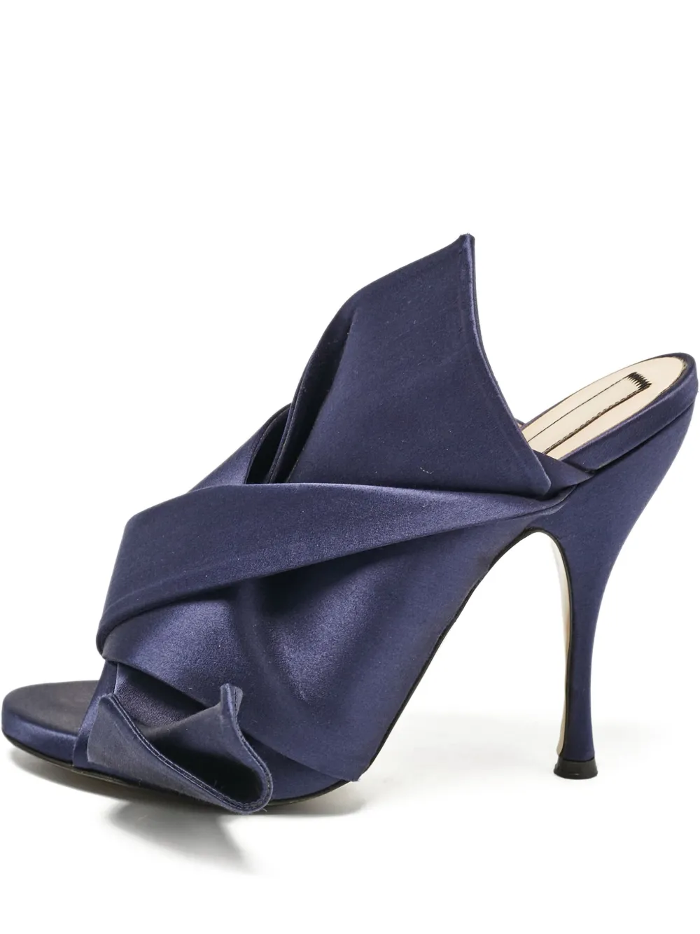 Nº21 pre-owned 130mm satin wrap sandals