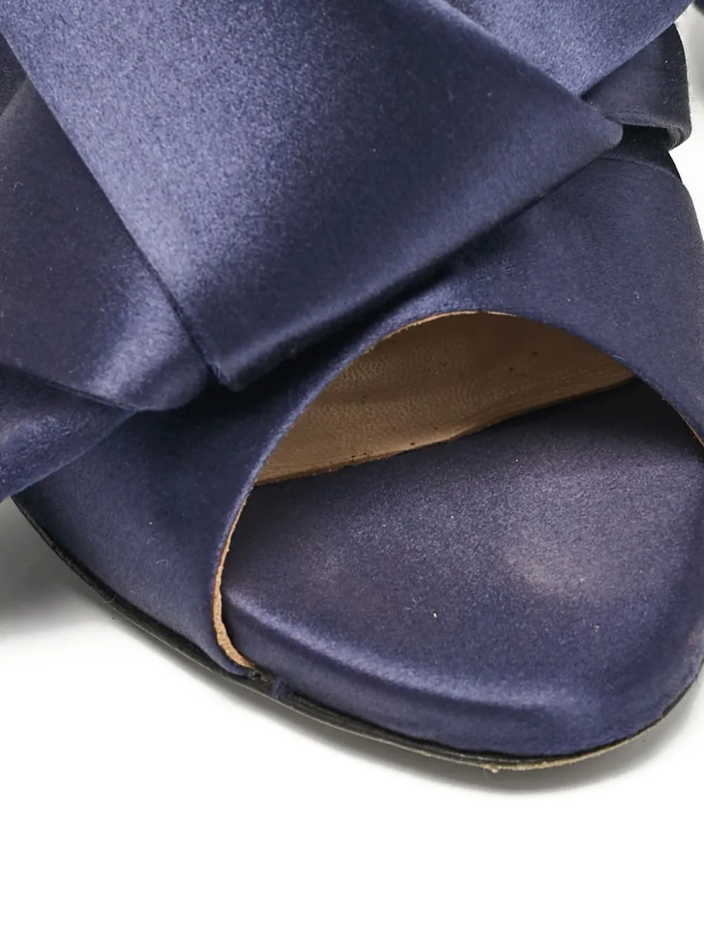 Nº21 pre-owned 130mm Satin Wrap Sandals | Blue | FARFETCH RO