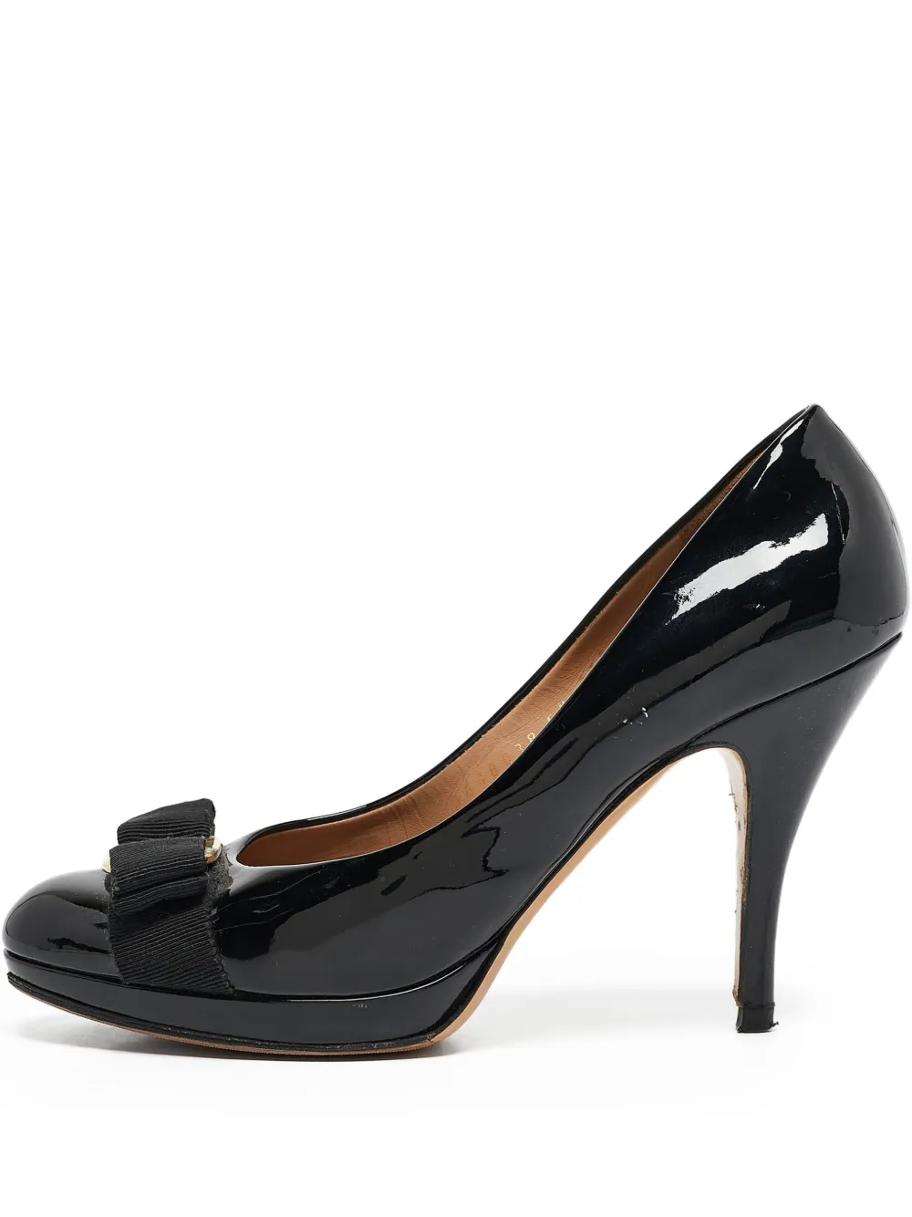 Ferragamo Pre-Owned patent-finish pumps | Black | Image 1