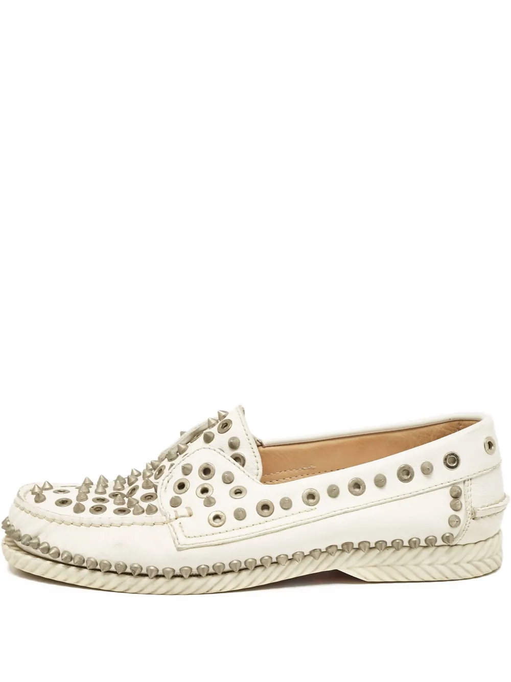Christian Louboutin Pre-Owned Yacht ローファー - ホワイト Christian Louboutin Pre-Owned Yacht ローファー - ホワイト