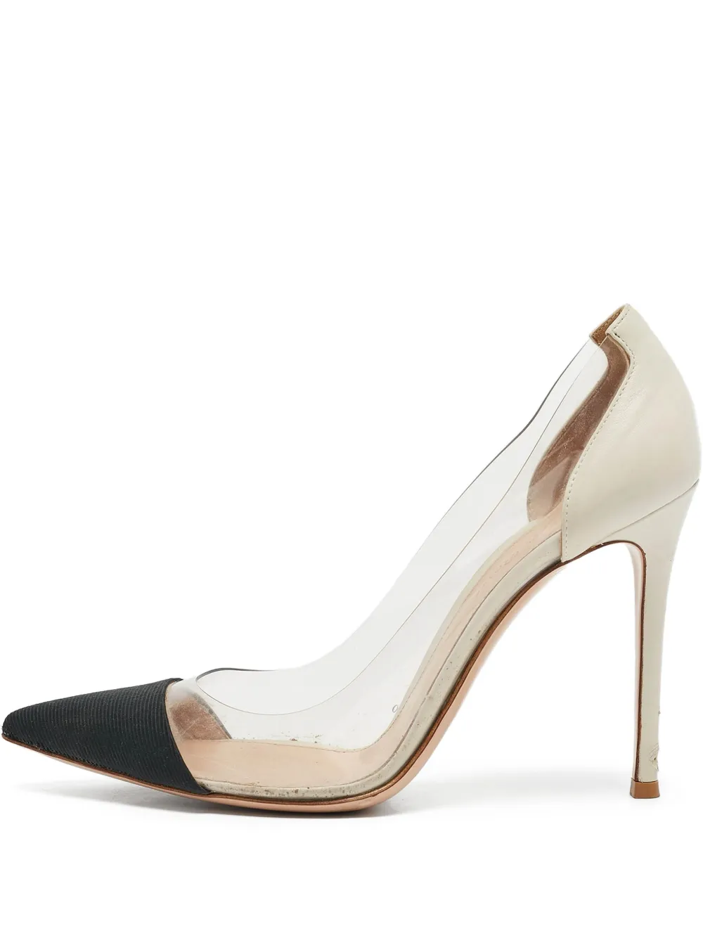 Gianvito Rossi pre-owned 90mm Plexi pointed-toe pumps | Black | Image 1