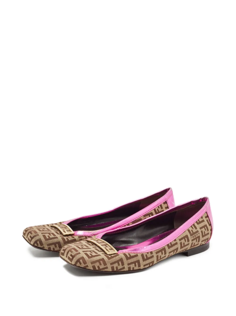 Fendi Pre-Owned Zucca-patterned ballet flats | Image 2