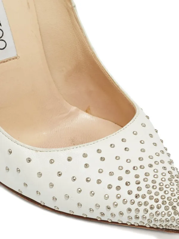 Jimmy Choo Pre-Owned Romy 110mm スタッズ レザーパンプス