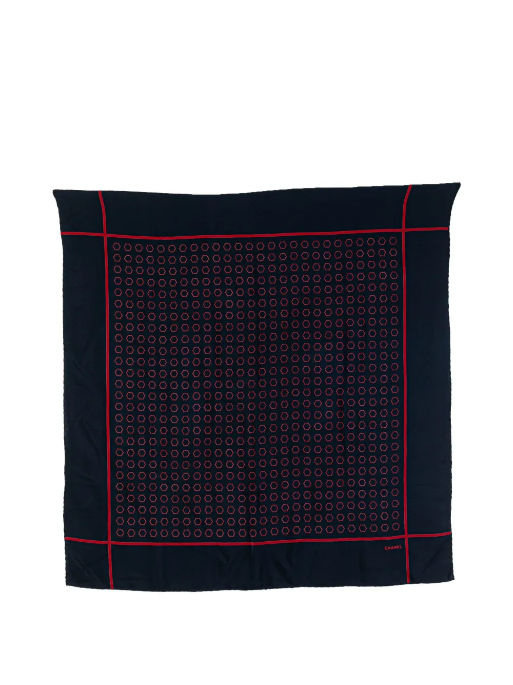CHANEL Pre-Owned 20th Century Hexagon Silk Scarf scarves - ブラック CHANEL Pre-Owned 20th Century Hexagon Silk Scarf scarves - ブラック