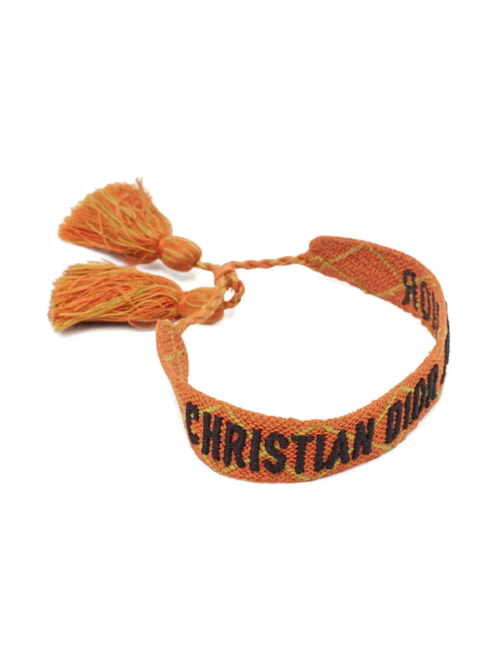 Christian Dior Pre-Owned J'Adior Woven Tassel Bracelet | Orange