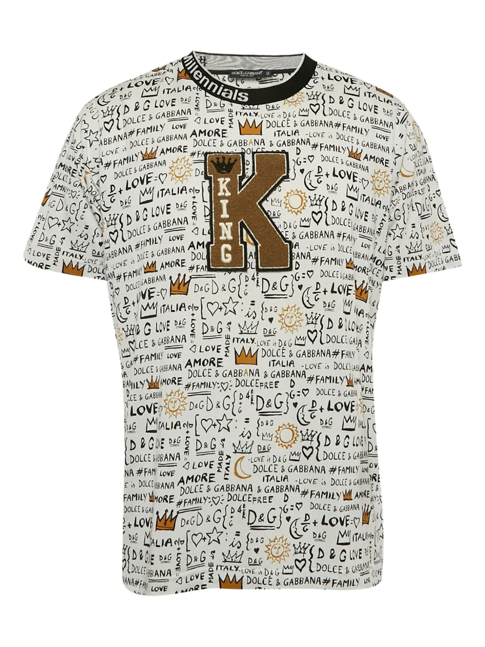 Dolce & Gabbana Pre-Owned 2024 King Graffiti T-shirt | White | Image 1