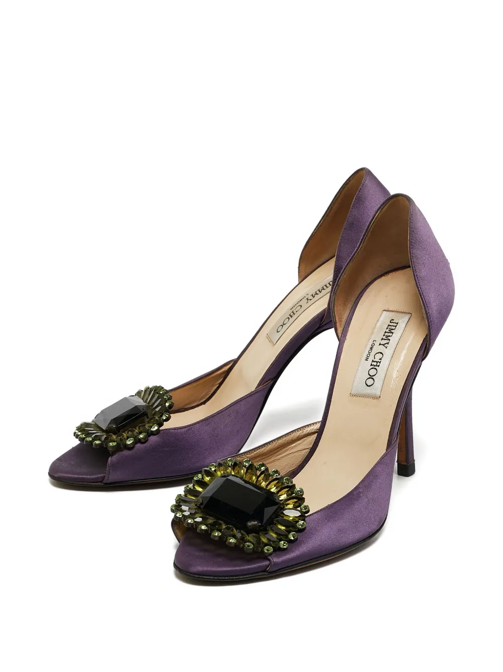 Jimmy Choo Pre-Owned 105mm Kendal embellished satin pumps | Image 2