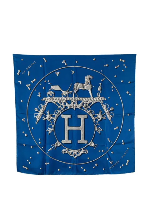 Hermès Pre-Owned 20th Century Vif Argent Silk Scarf scarves