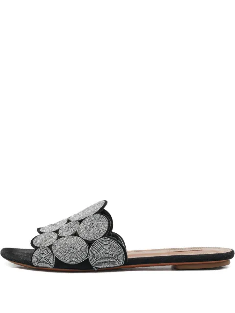 Alaïa Pre-Owned glittered suede sandals