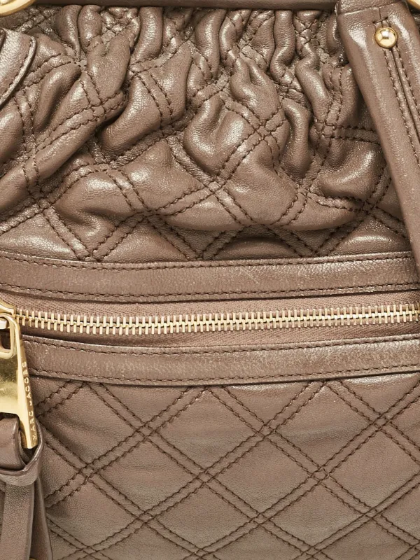 Marc Jacobs Vintage キルティング レザーハンドバッグ | ブラウン