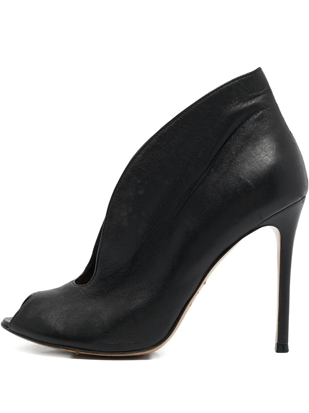 Gianvito Rossi leather peep toe boots | Black | Image 1