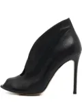 Gianvito Rossi leather peep toe boots - Black