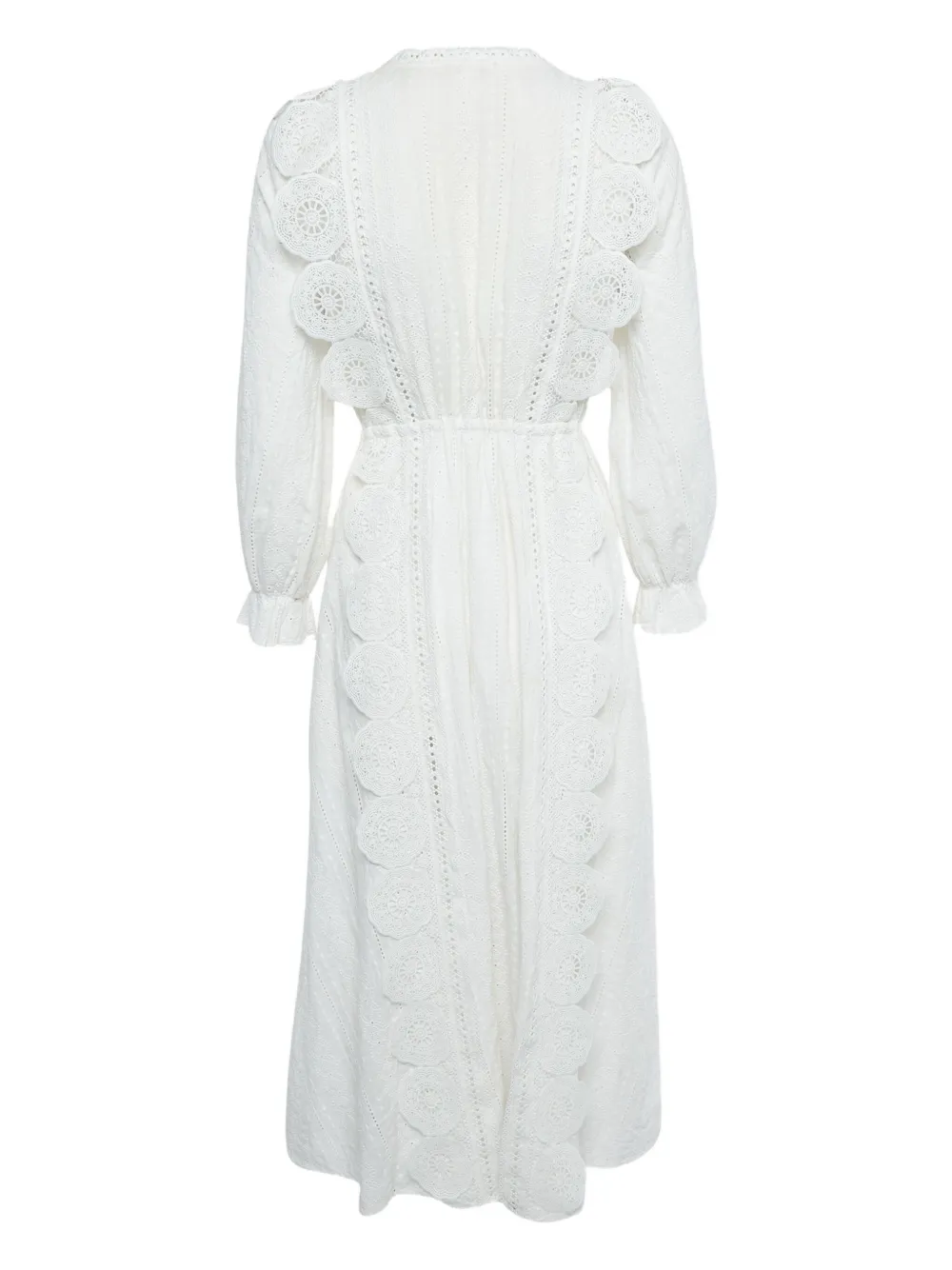 Maje Midi-jurk met kant - Wit