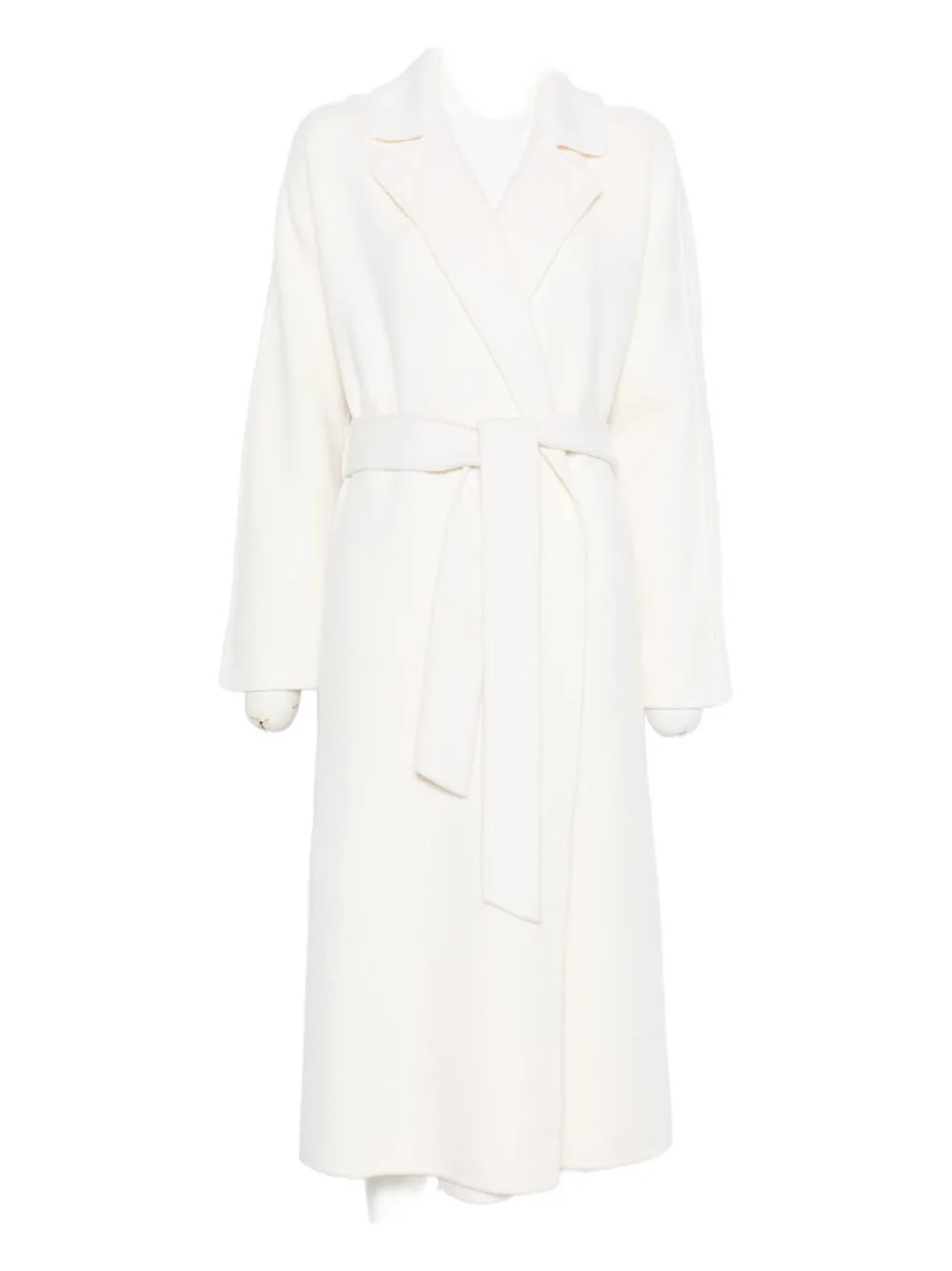 P.a.r.o.s.h Belted Single-breasted Coat In White