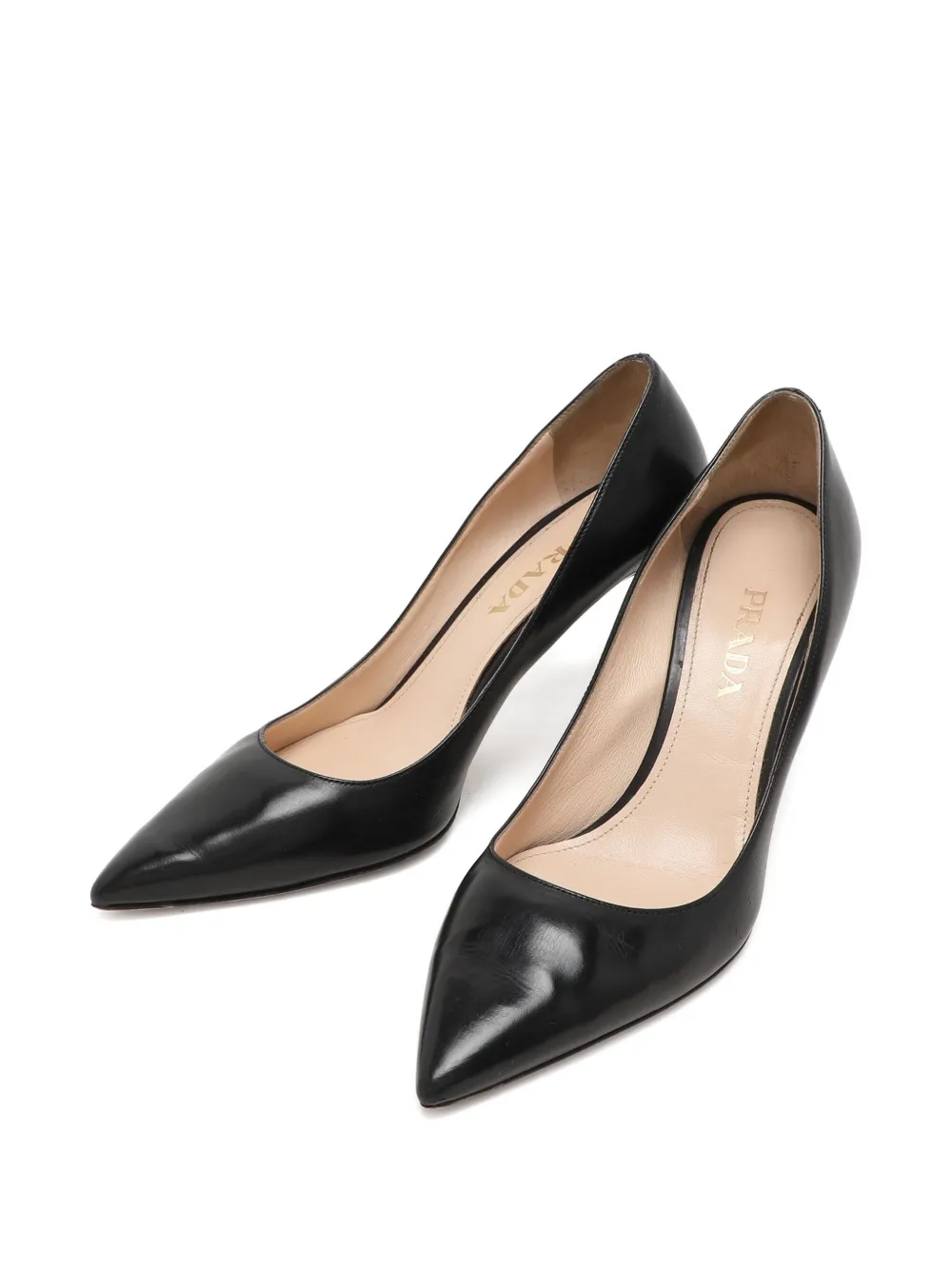 Prada Pre-Owned 85 mm leren pumps - Zwart