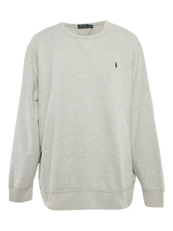 トップス Embroidery Polo Sweatshirt light gray Polo Ralph Lauren Vintage 2024 Polo Pony-embroidered Sweatshirt