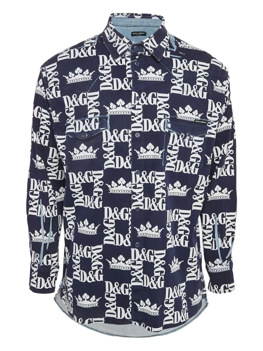 Dolce & Gabbana Pre-Owned crown-logo shirt | Blue | Image 1