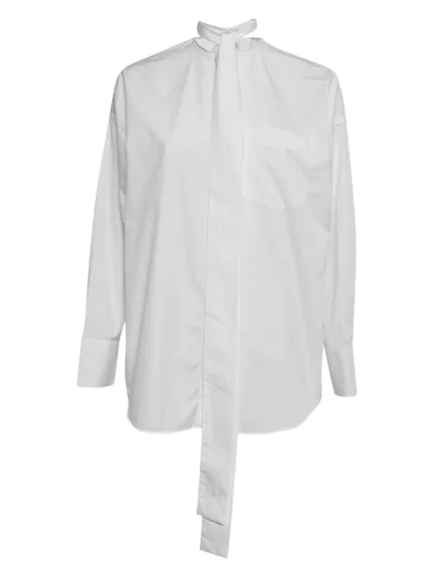 Valentino Garavani Pre-Owned 2024 Tie Neck Cotton Shirt