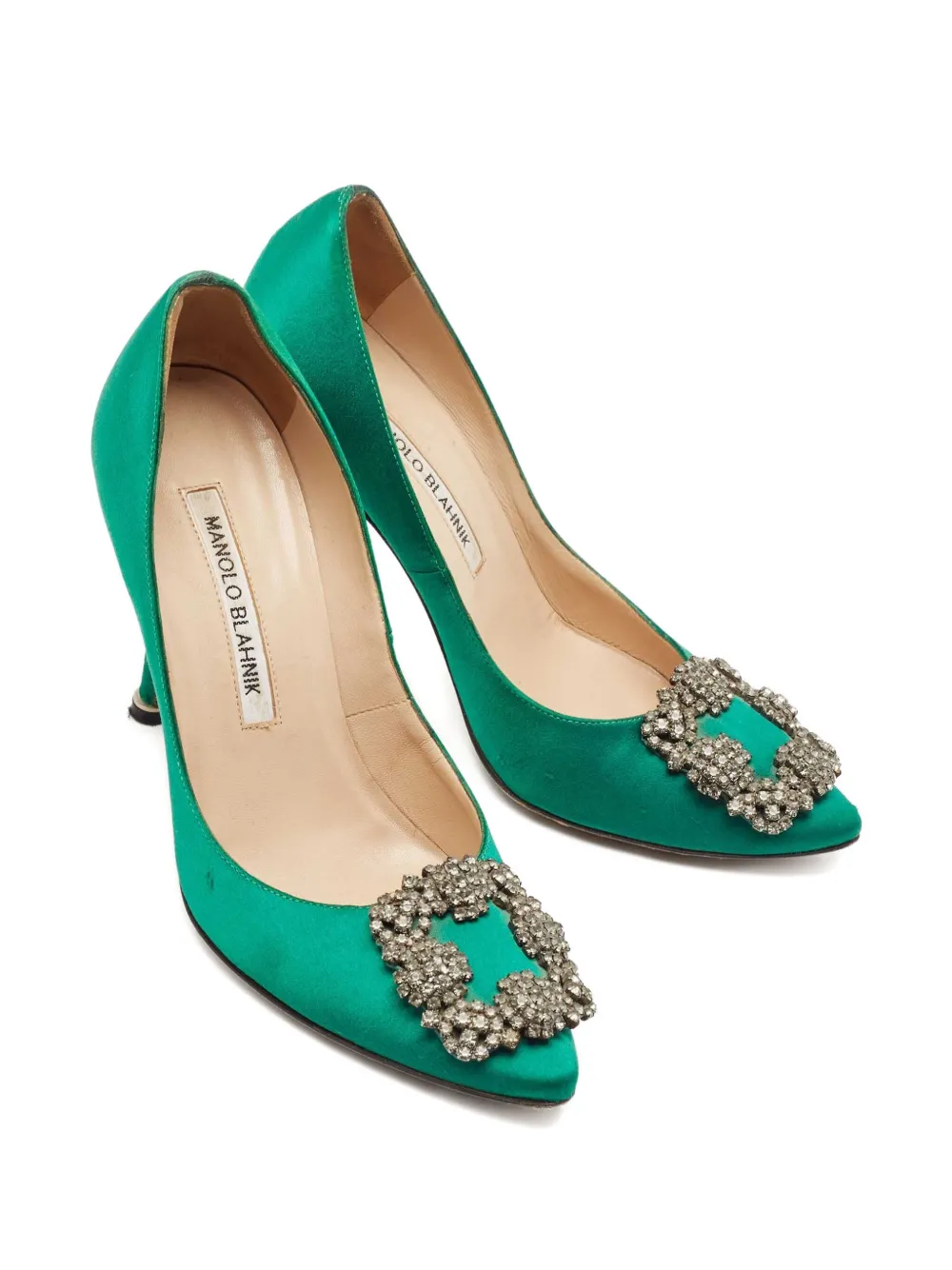 Manolo Blahnik 100mm crystal-embellished heeled pumps | Image 2